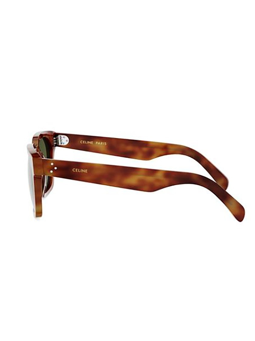 Celine Tortoiseshell Cl40248i Rectangular Metallic Sunglasses