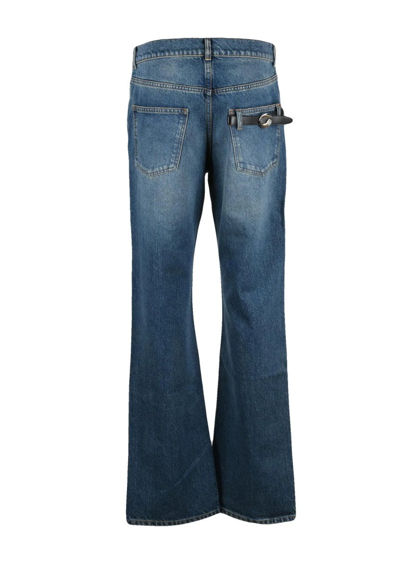 Coperni Classic Blue Denim Wide-Leg Jeans With Minimalist Design