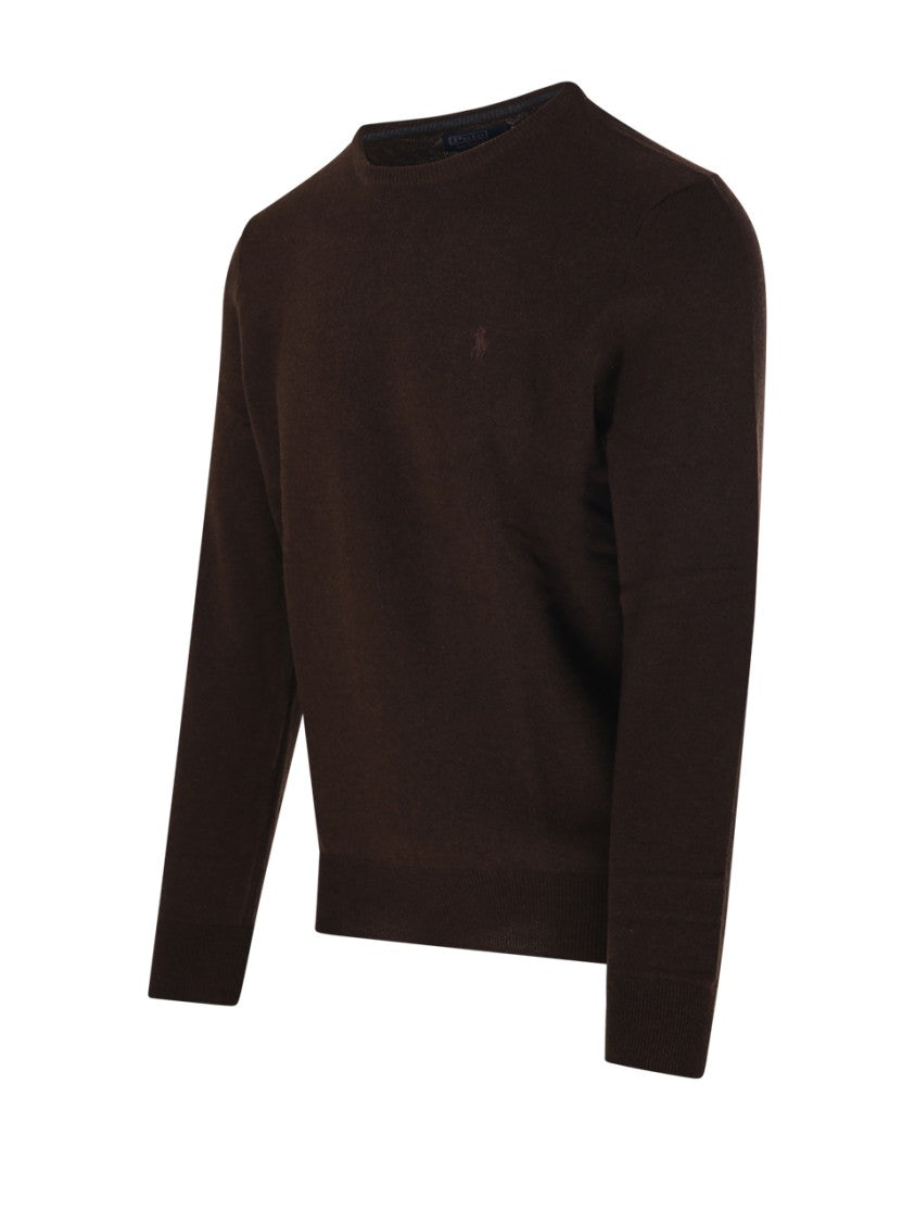 Polo Ralph Lauren Classic Round Neck Sweater In Fine Knit Wool