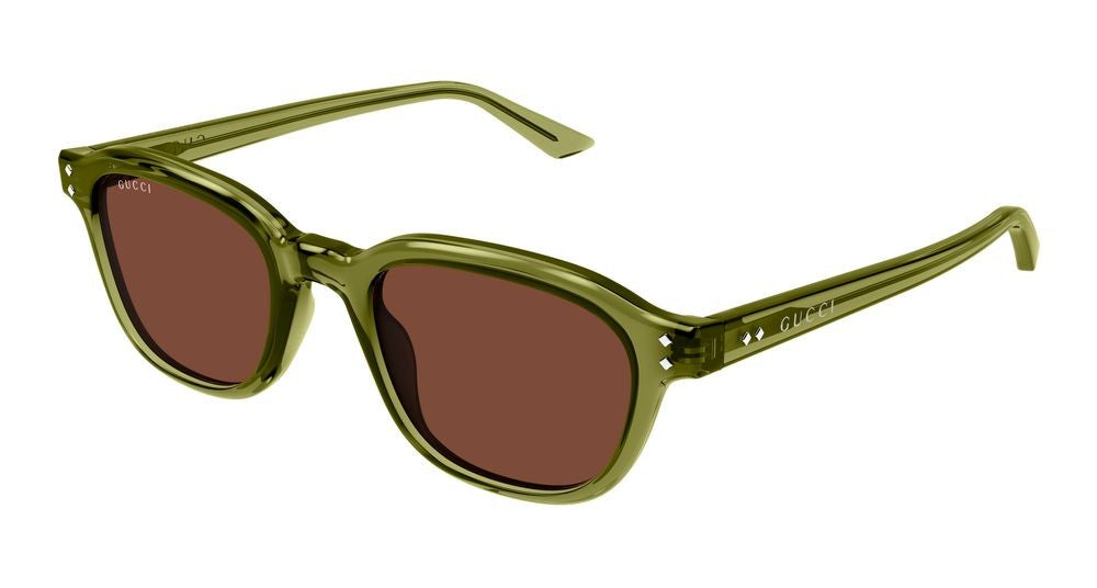 Gucci Green Translucent Olive Green Acetate Sunglasses