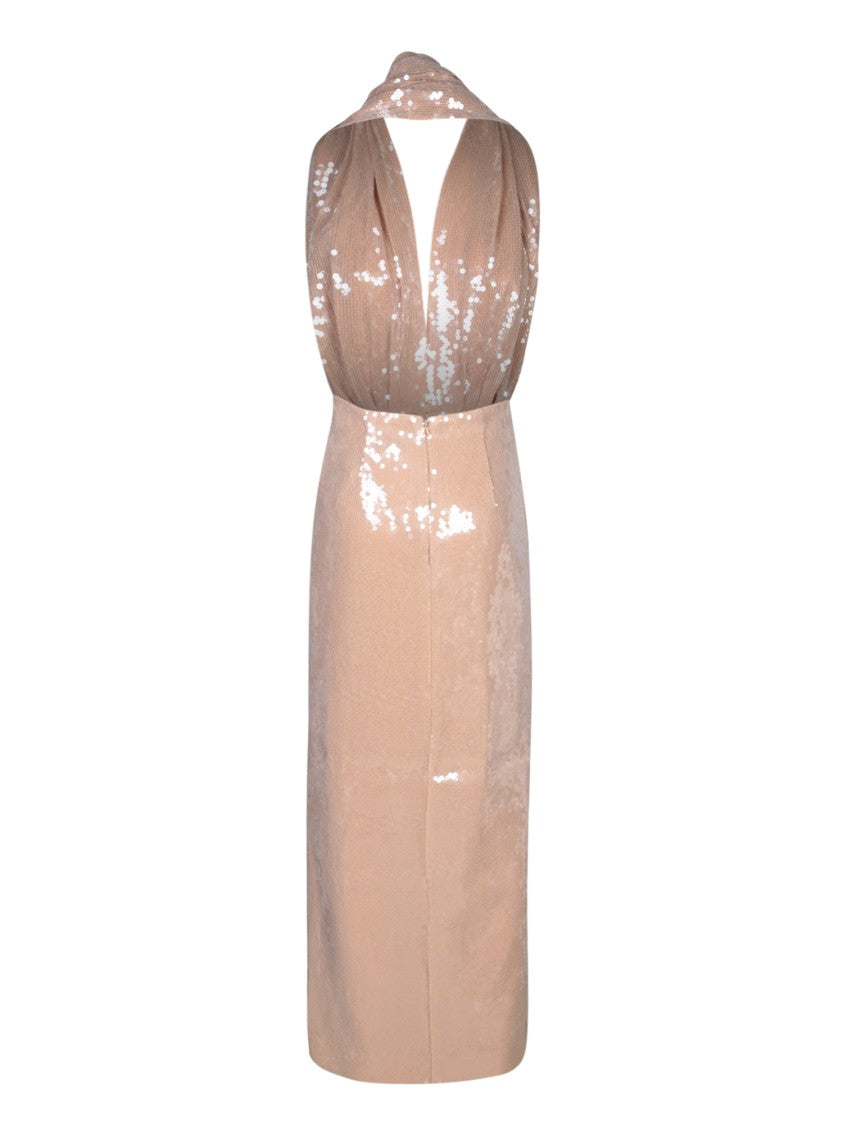 16Arlington Metallic Evening Dress With Draped Bodice