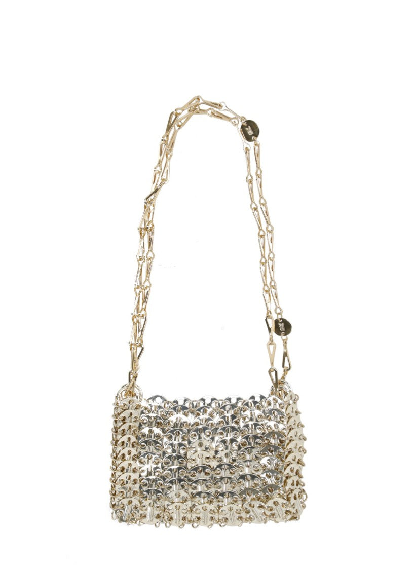 Rabanne Gold 1969 Nano Brass Shoulder Bag