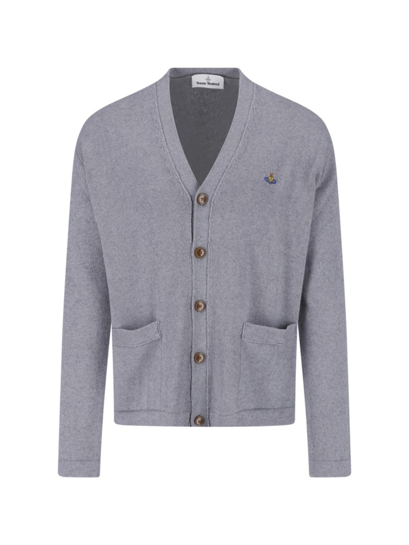 Vivienne Westwood Grey Alex Cotton-Cashmere Cardigan