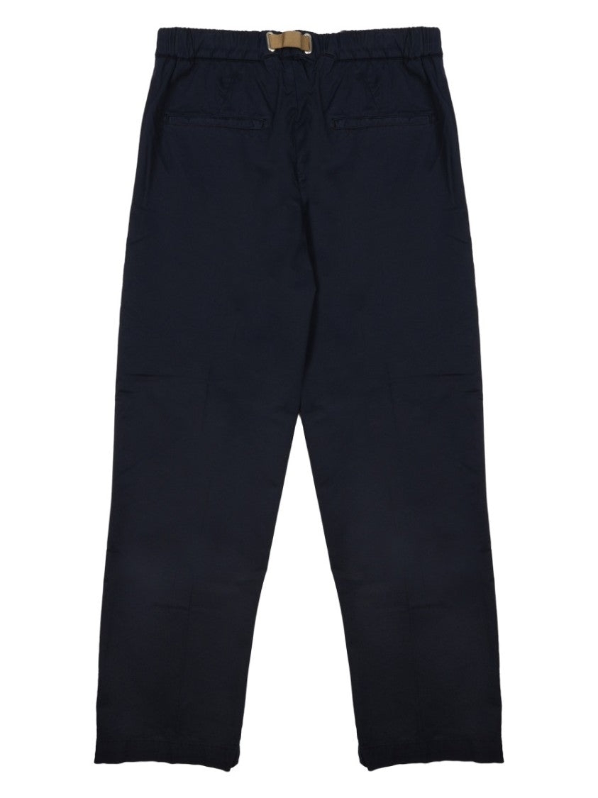 White Sand Straight-Leg Relaxed Fit Elasticated Pants