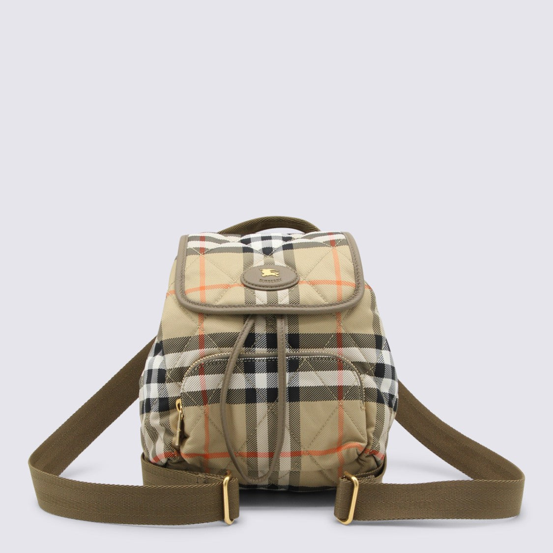 Burberry Beige Iconic-Print Backpack