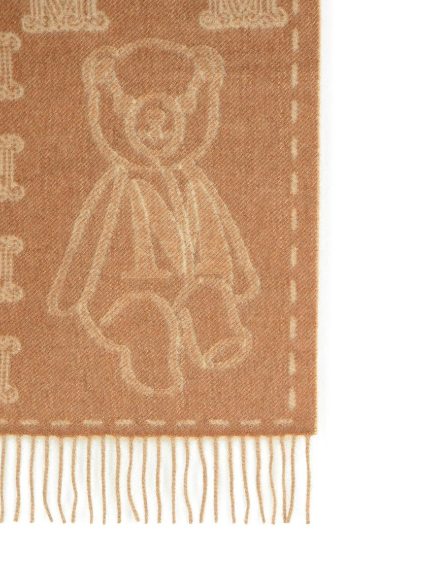 Max Mara 'Wsteddyc' Beige Jacquard Cachemire Stole