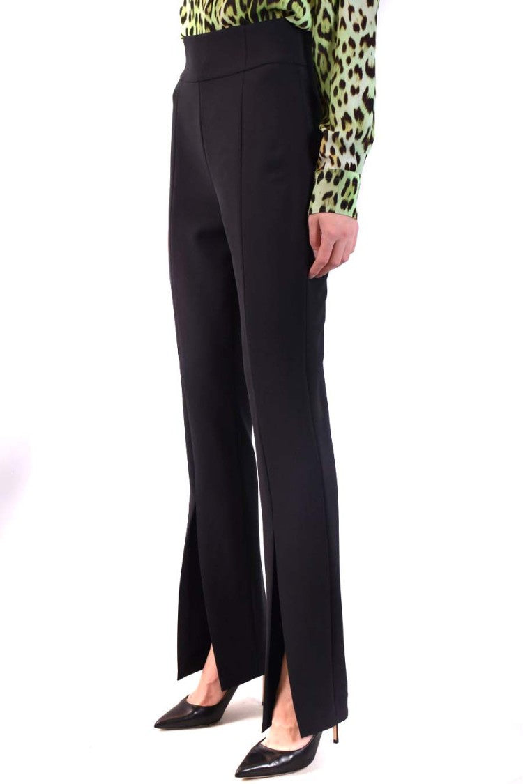 Pinko Tailored High-Waist Pants Front Slits Silhouette