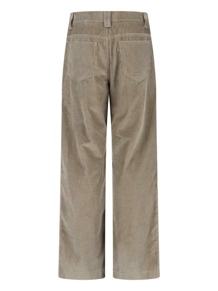 Berner Kuhl Wide-Leg Trousers With High Waist And Textured Corduroy