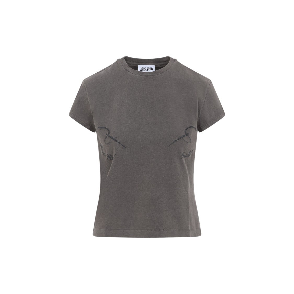 Jean Paul Gaultier Slim Fit Cotton T-Shirt With Embroidered Details