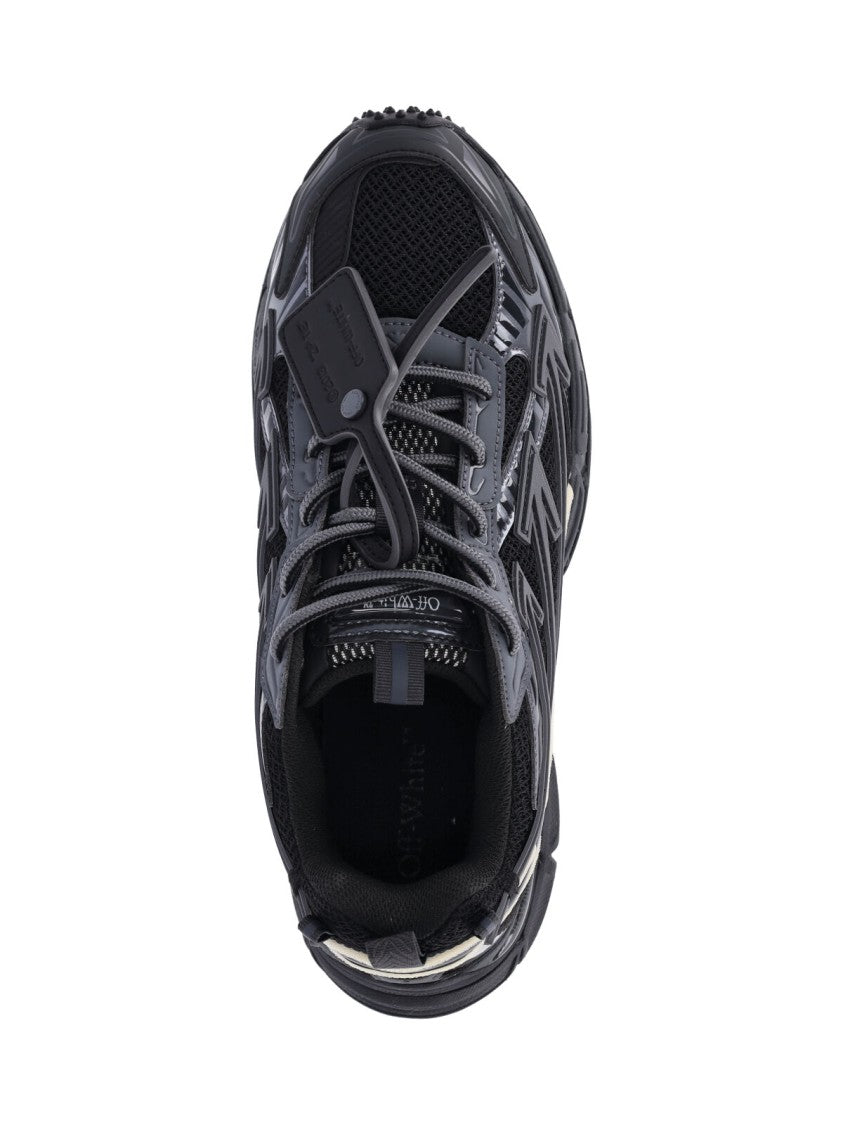 Off-White Low-Top Sneakers With Textured Rubber Sole
