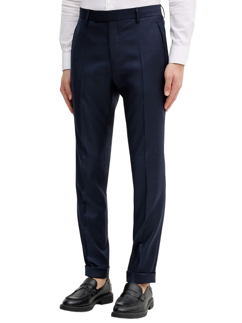 Hugo Boss Blue Tailored Slim Two-Piece Wool Suit