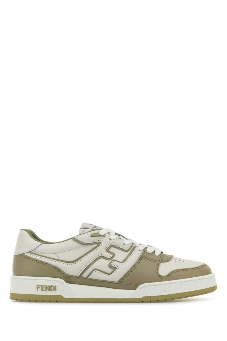 Fendi Two-Tone Leather Fendi Match Sneakers