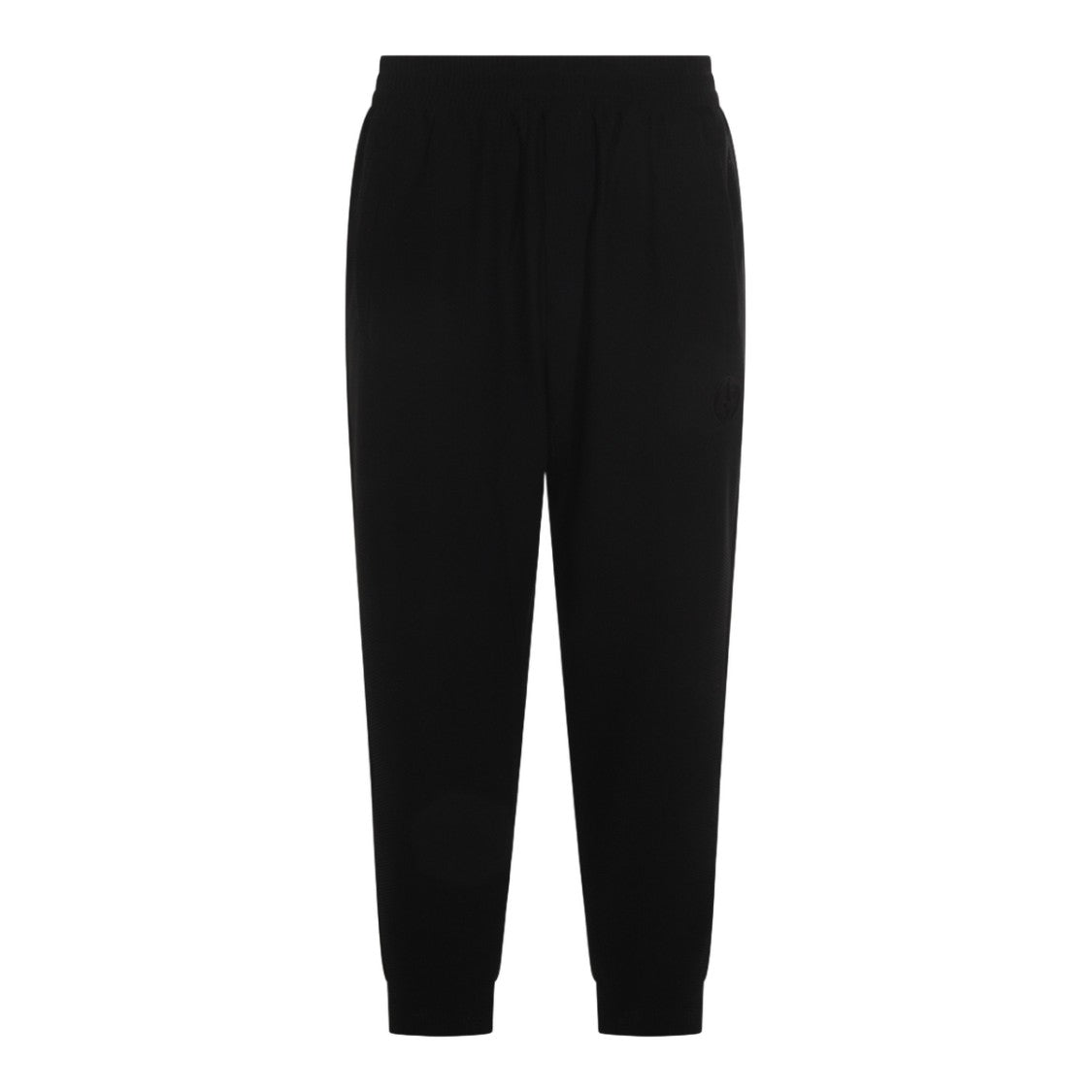 Giorgio Armani Relaxed Fit Black Trousers With Textured Fabric