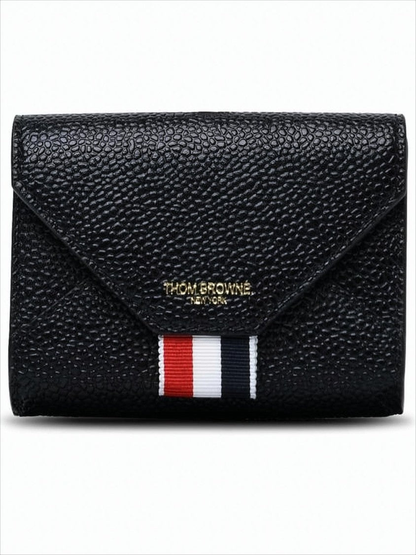 Thom Browne Calf Leather Card Wallet With Envelope Flap