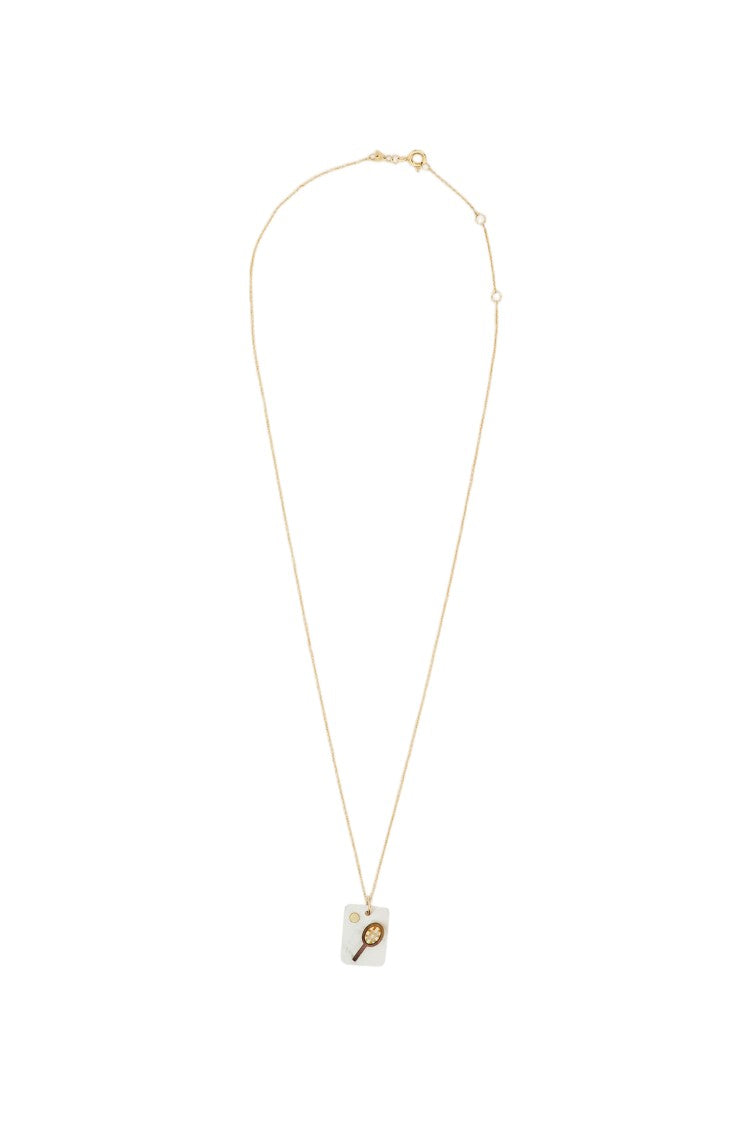 Aliita Yellow Gold Cameo Perla Necklace