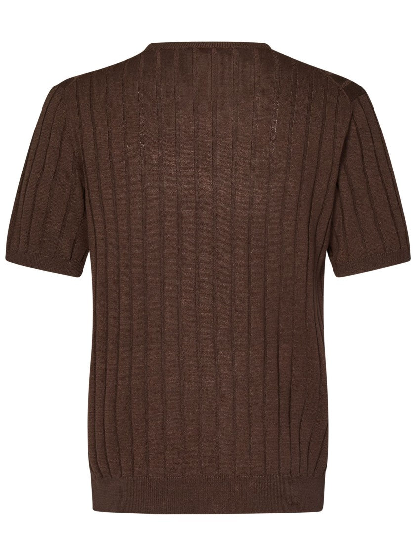 Boglioli Crewneck Sweater In Soft Linen-Cotton Blend