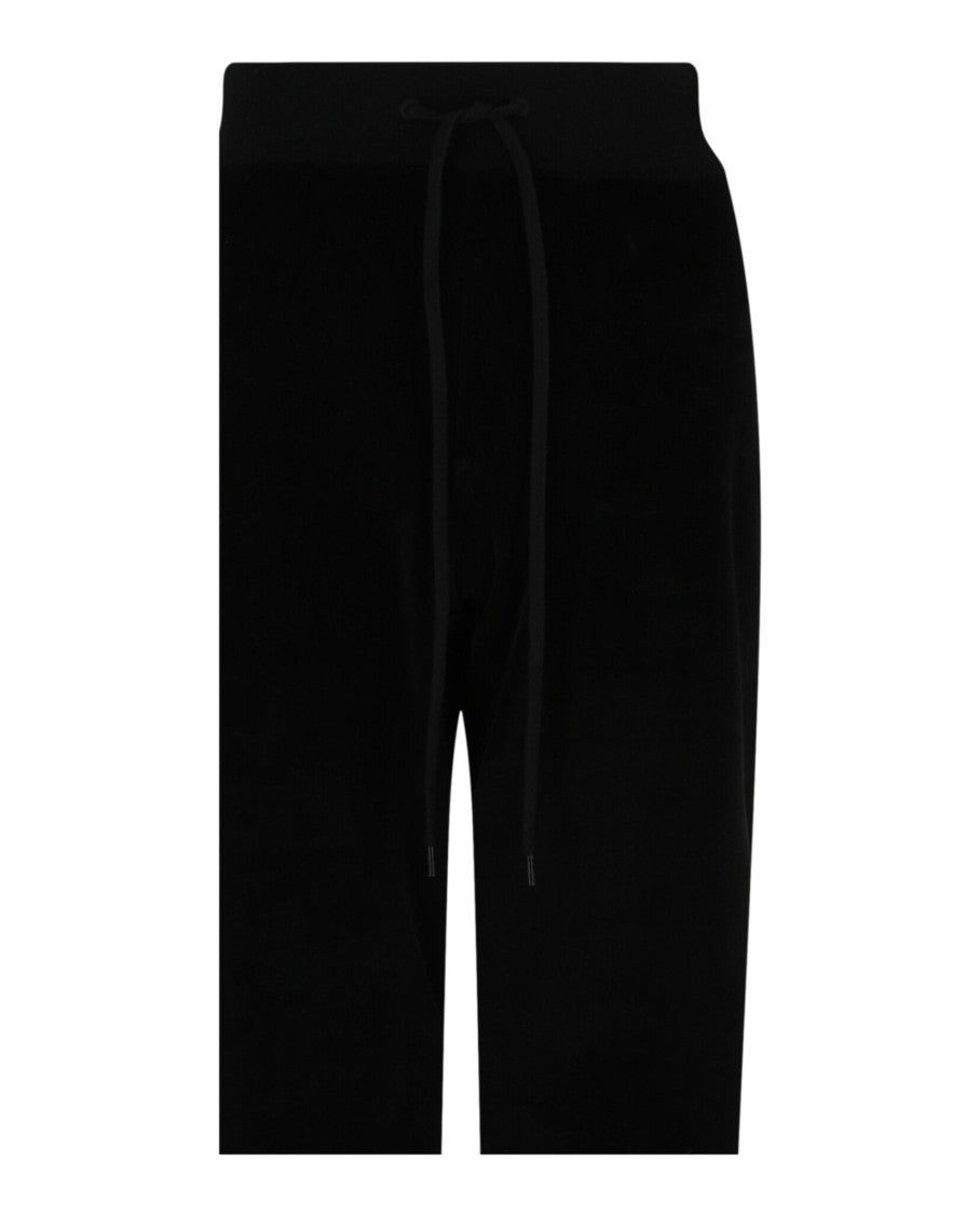 Balenciaga Velvet Flared Lounge Pants With Drawstring Waistband
