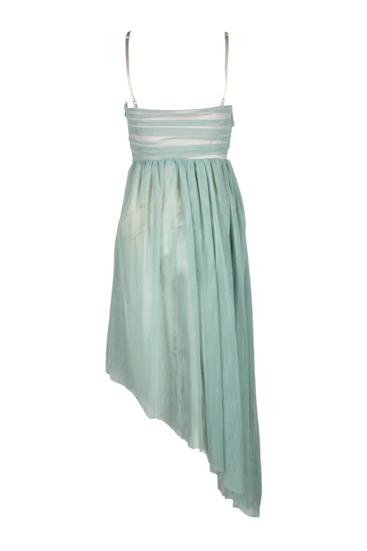 Revise Aqua Sweetheart Tulle Evening Dress