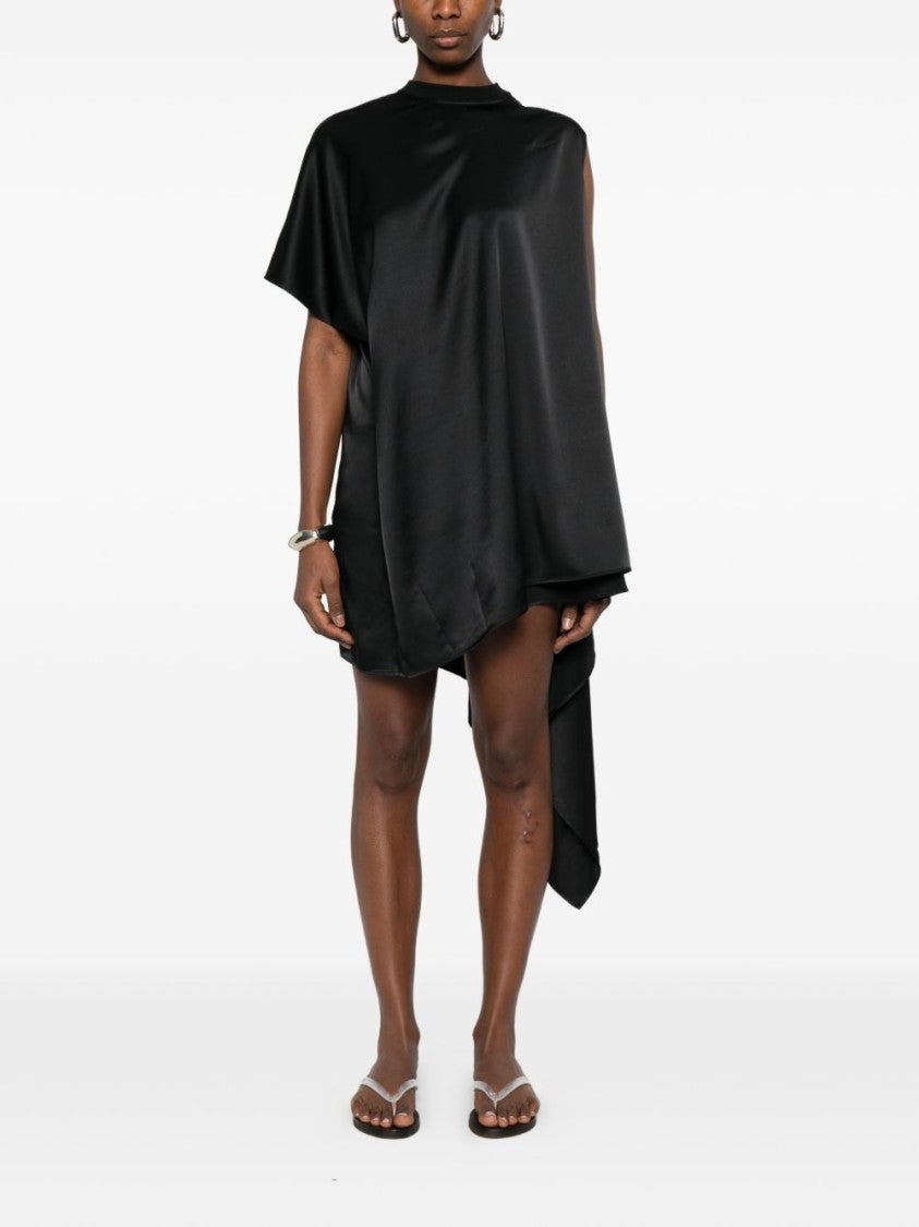 Coperni Asymmetric Draped Mini Dress