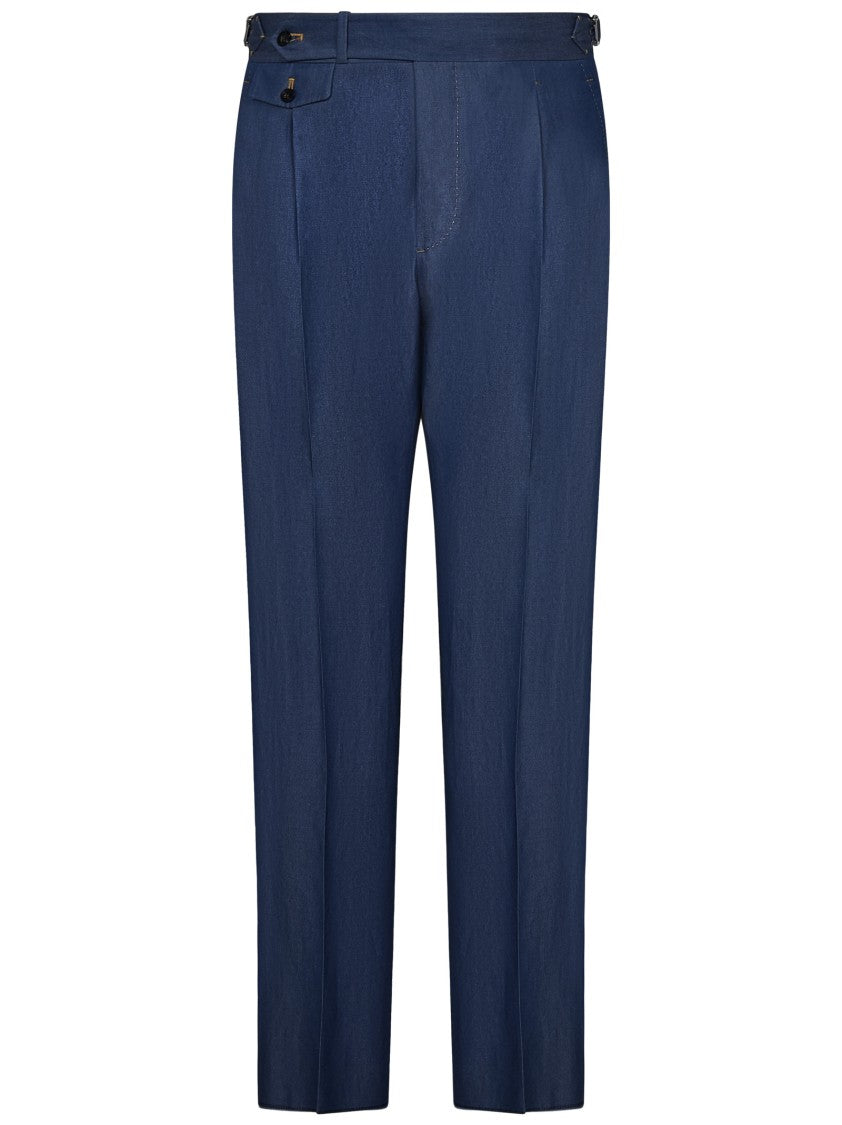 Franzese Collection Tailored Pants In Premium Cotton Denim