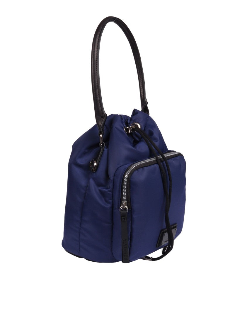 Premiata Nylon And Calf Leather Drawstring Bag