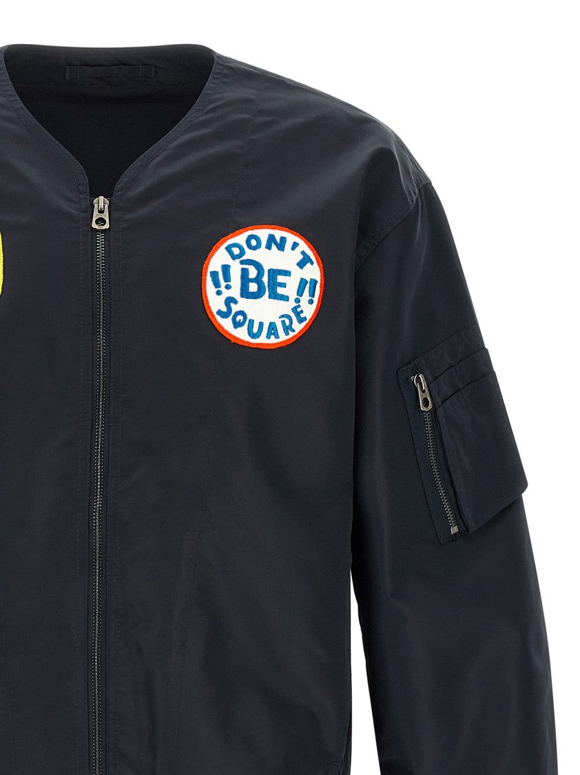 Kenzo 'Badges Collarless' Bomber Jacket