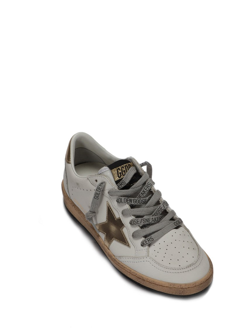 Golden Goose Leather Sneakers With Pierced Tip
