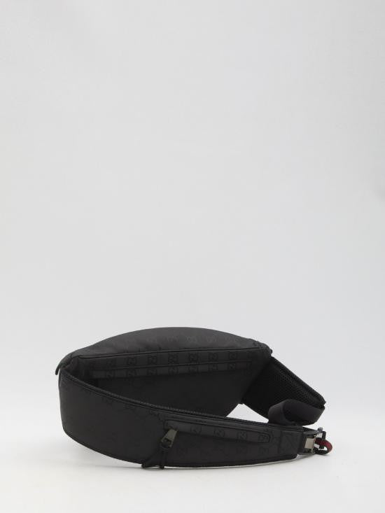 Gucci Textured Nylon Gg Belt Bag