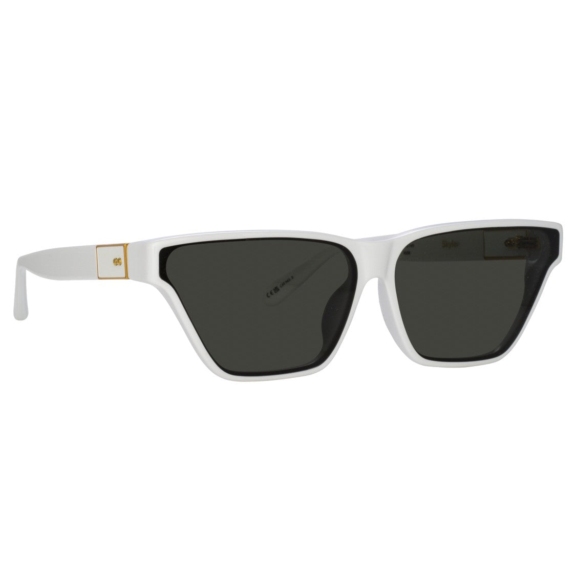 Linda Farrow Skyler Cateye Sunglasses In Wh