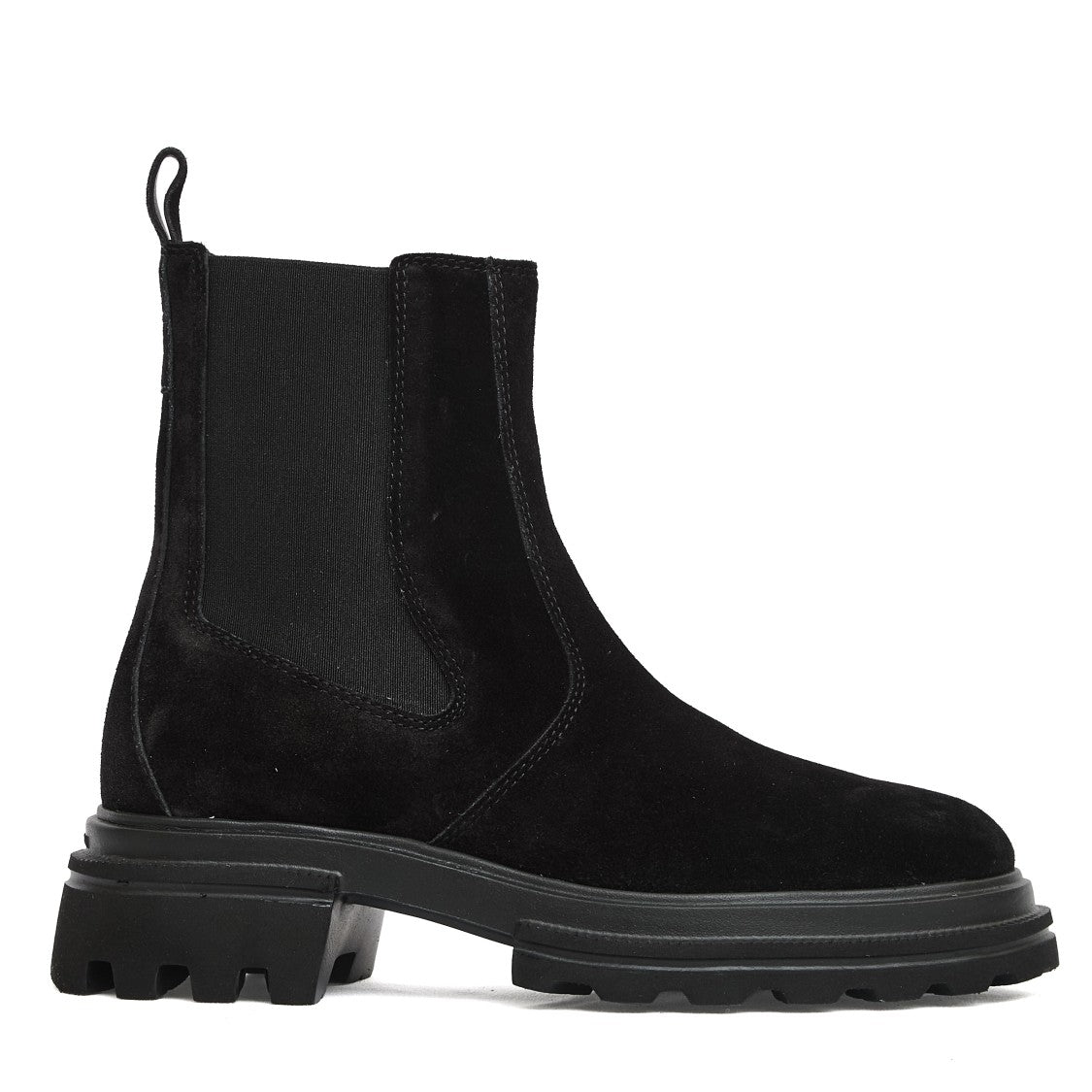 Hogan Black Suede Chelsea Boots