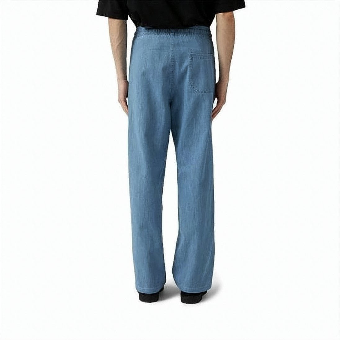 A.P.C. Relaxed Fit Straight Leg Denim Pants With Adjustable Drawstring