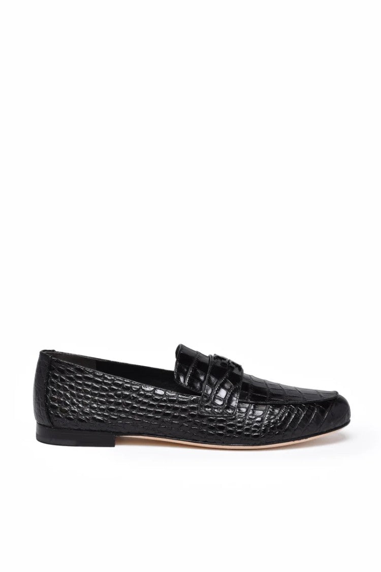 Tory Burch Leather Loafers - Black