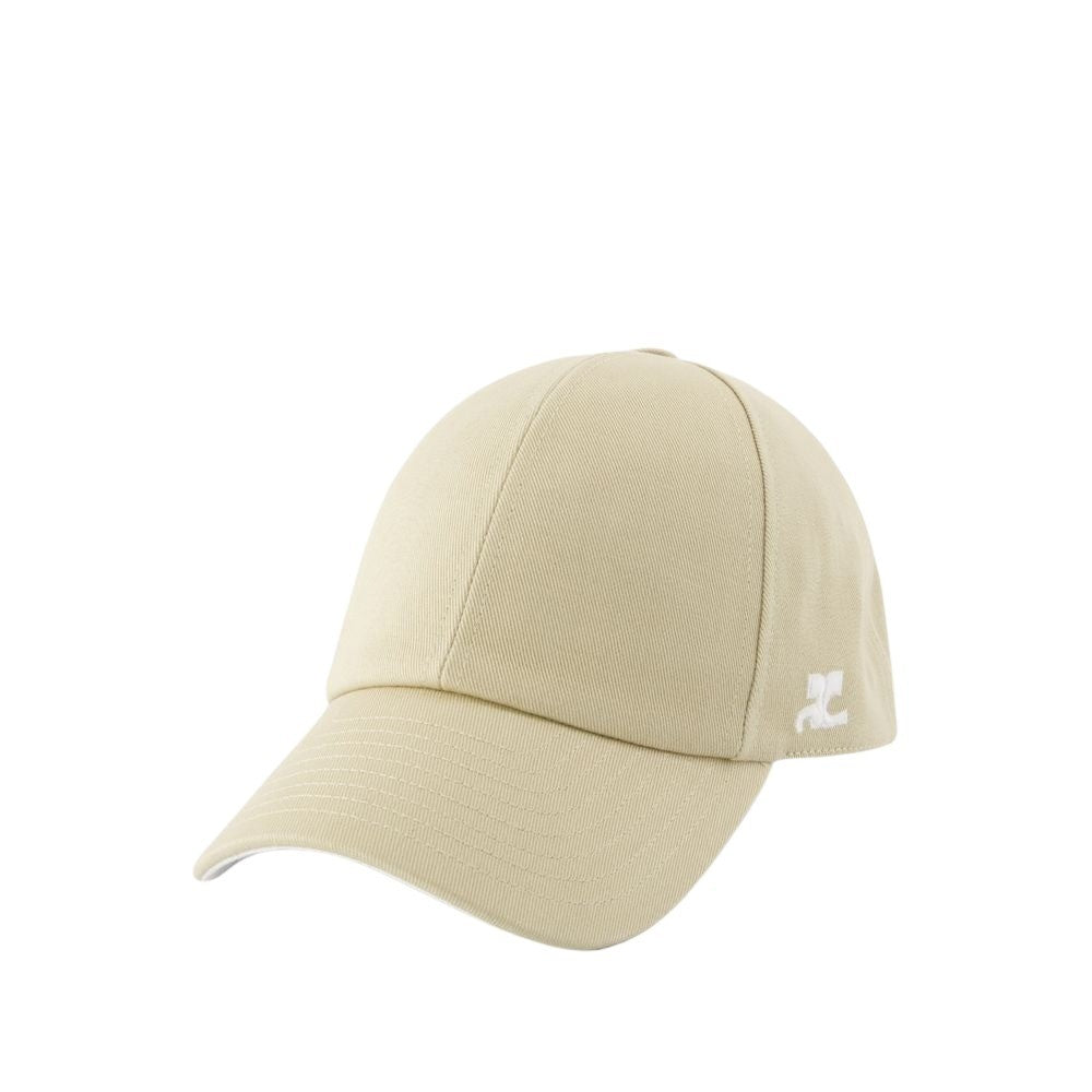 Courrèges Signature Cap - Cotton - Beige