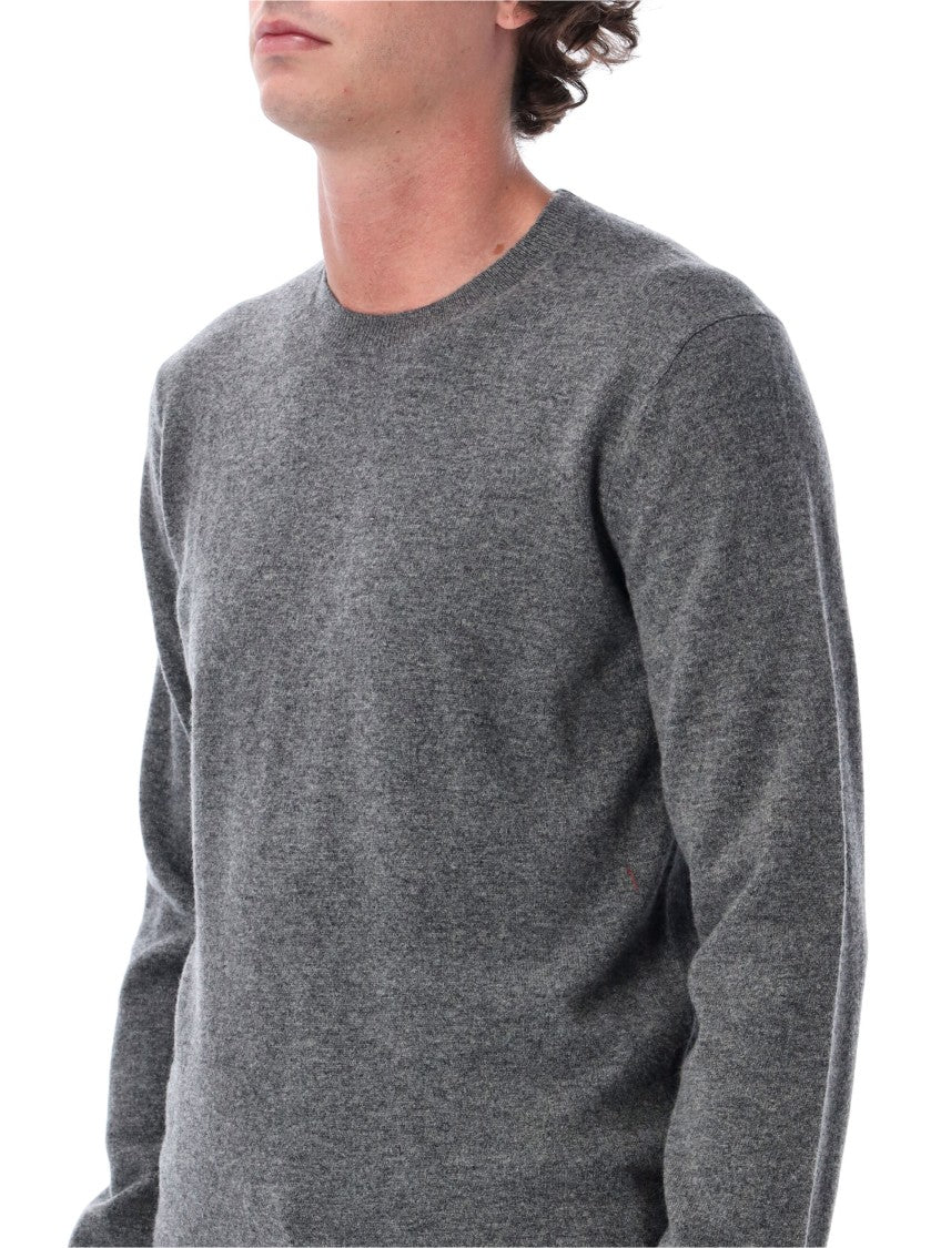 Comme Des Garçons Fine-Knit Merino Wool Crewneck Sweater