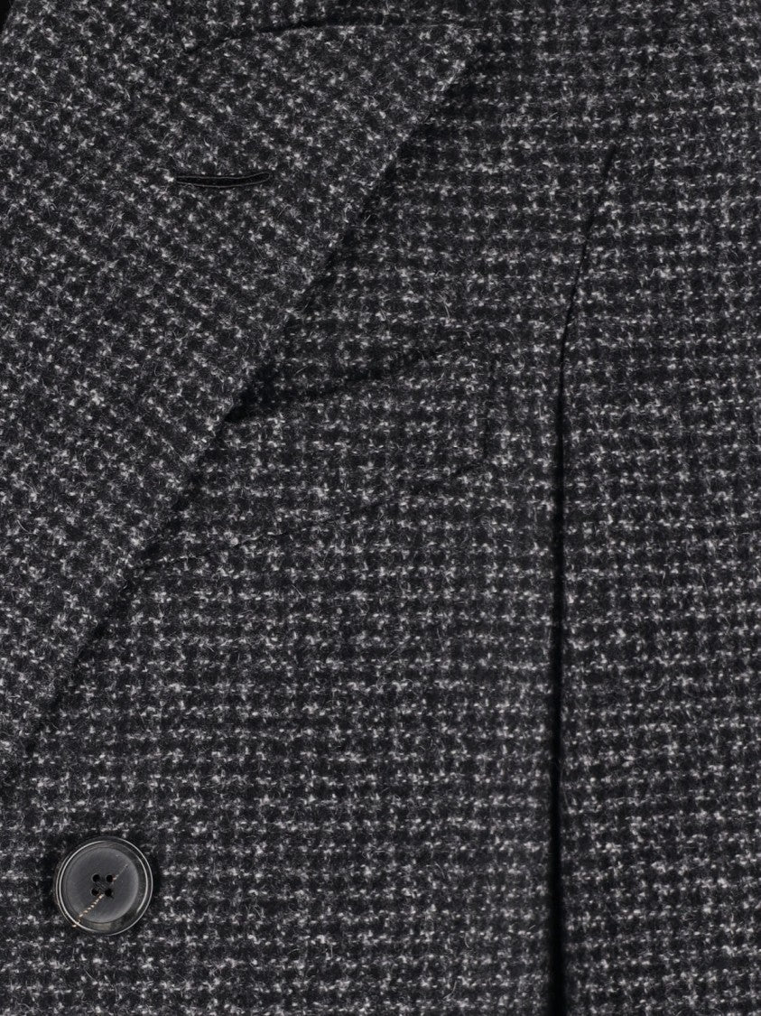 Caruso Grey Cashmere Double-Breasted Coat