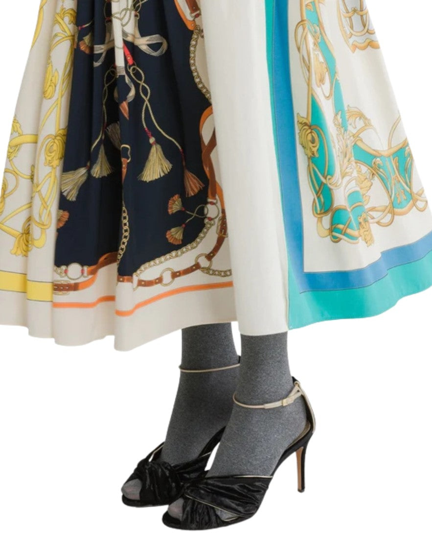 Forte Forte Night Multicolour Printed Viscose Midi Skirt