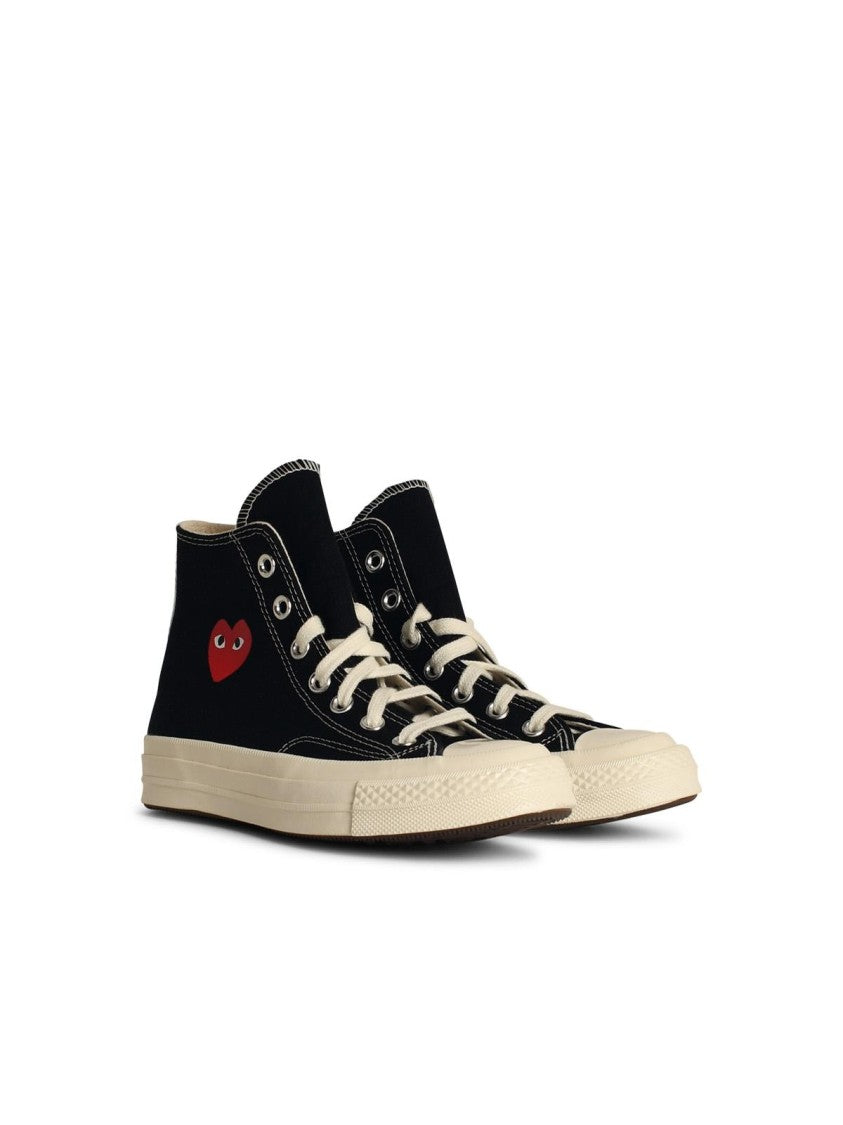 Comme Des Garçons X Converse Red Heart' Black Tela Sneakers