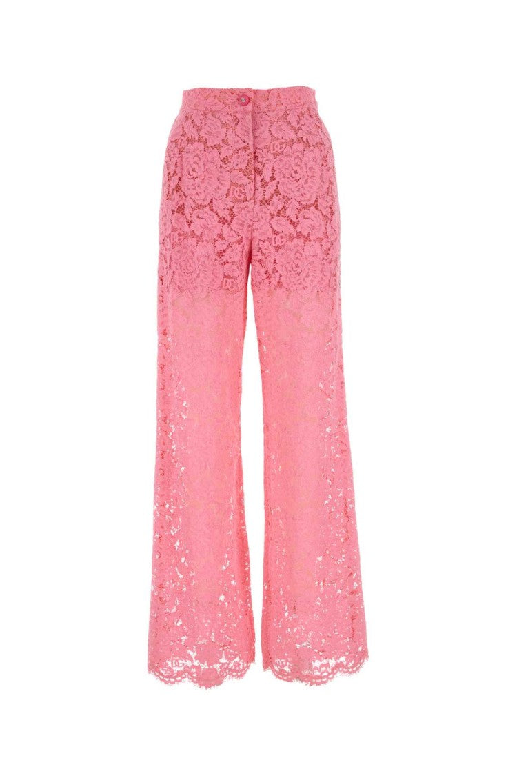 Dolce & Gabbana Pink Lace Pant