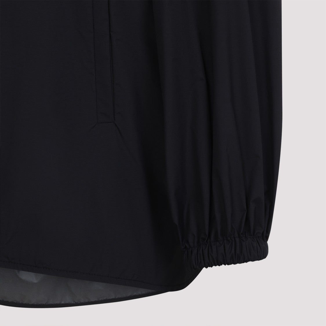 Moncler Lightweight Black Hooded Jacket With Modern Zip Closure