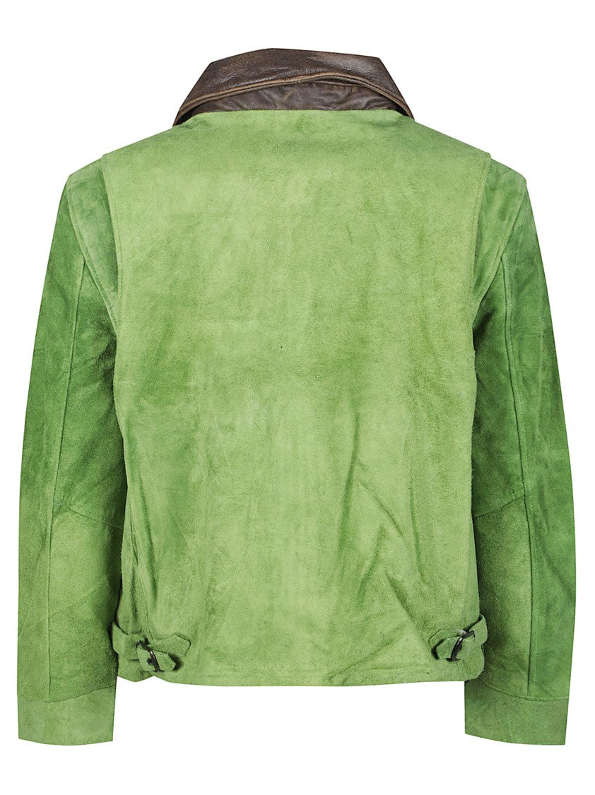 Found Western Barn Suede Leather Collar Jacket