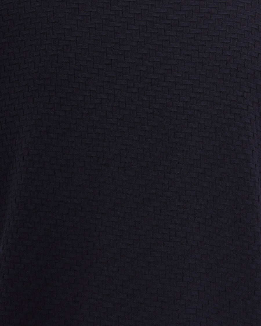 Emporio Armani Dark Navy Patterned Knit