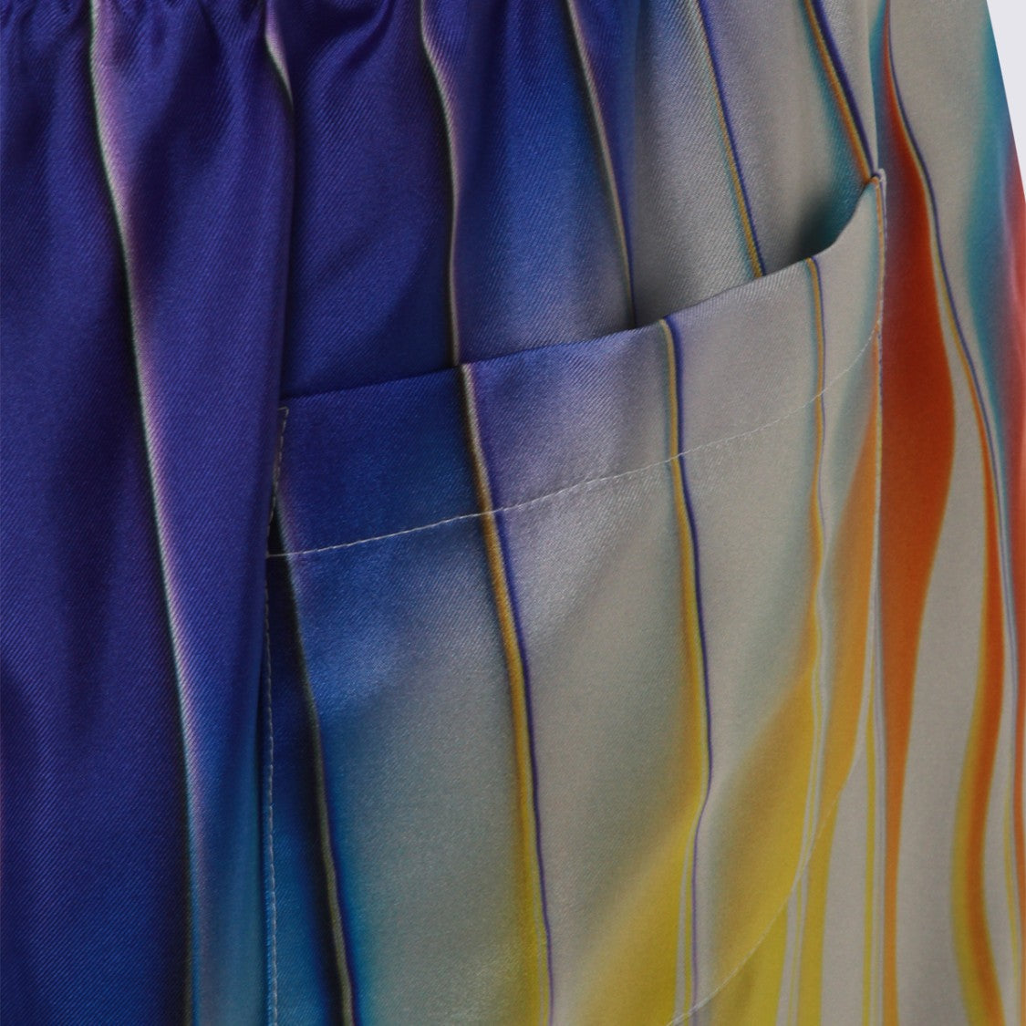 Casablanca Pleated Gradient Shorts With Bold Circular Pattern