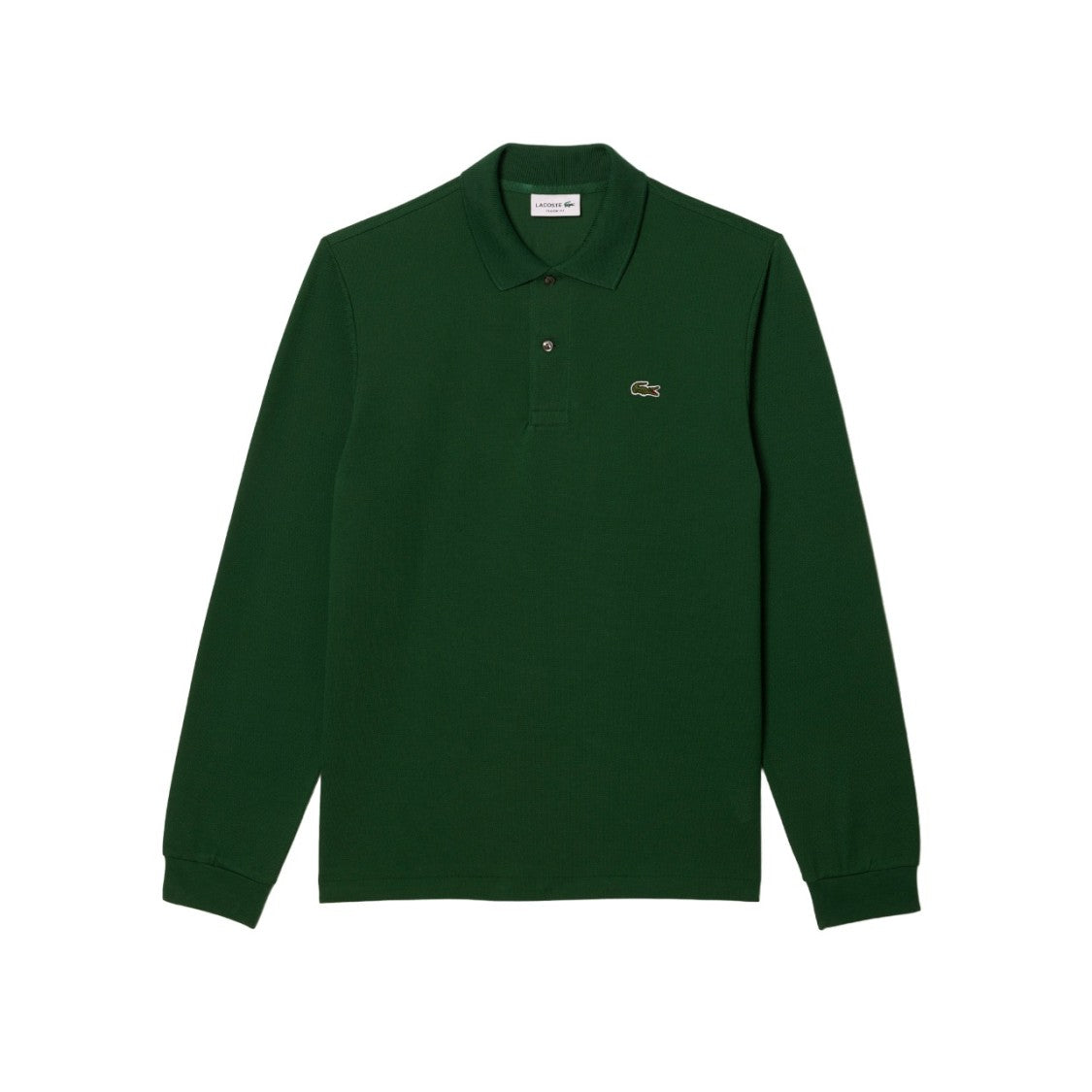 Lacoste Green Long Sleeve Cotton Polo Shirt