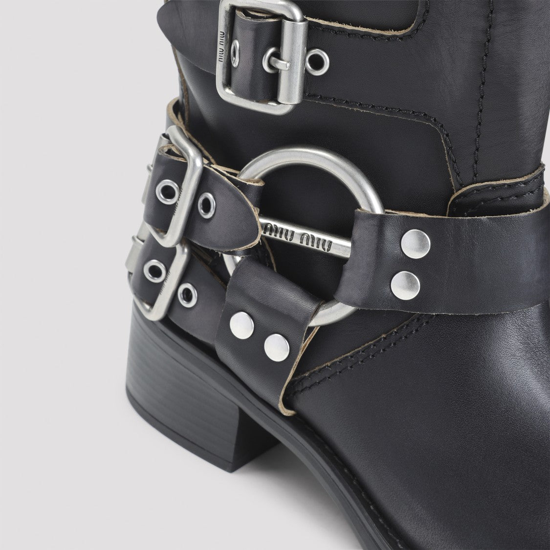 Miu Miu Knee-High Calf Leather Boots