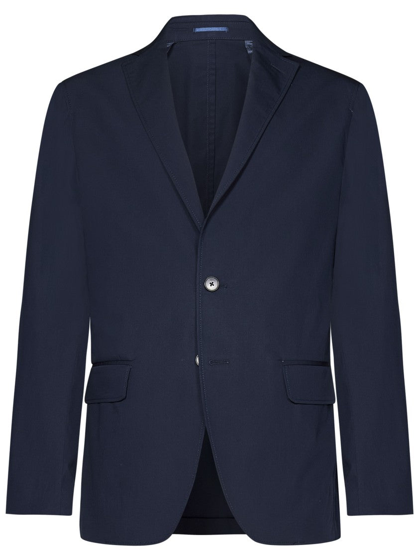 Low Brand Tailored Blue Jacket With Notch Lapel