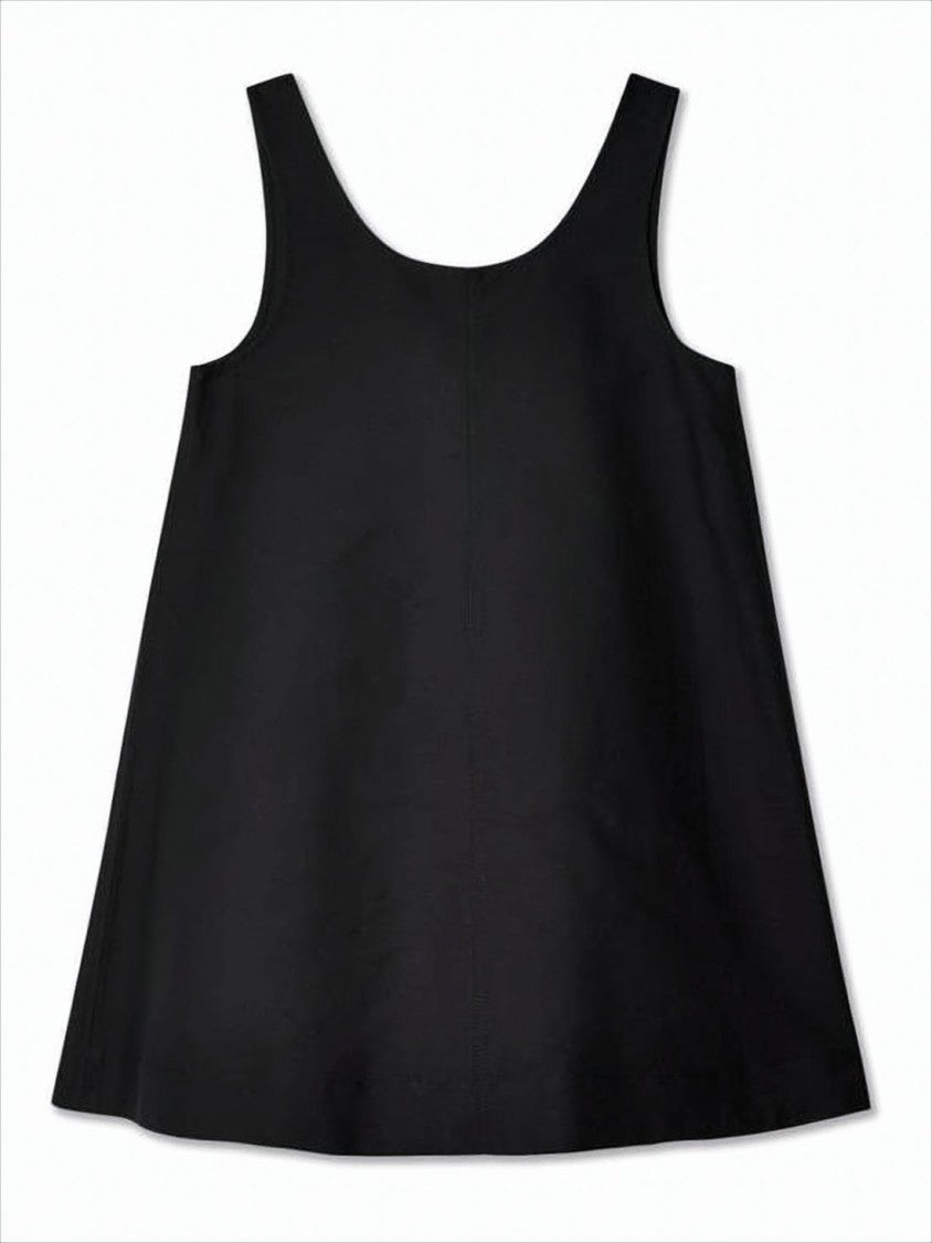 Marni Scoop Neck Sleeveless Black Mini Dress