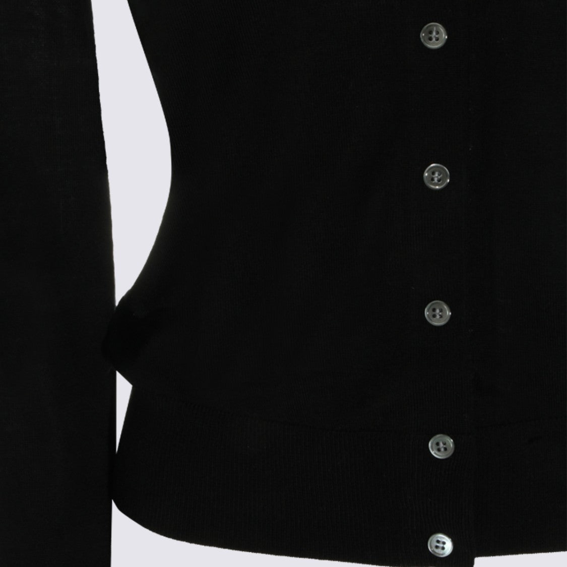 Alexander Wang Fitted Cardigan Sweater With Deep V-Neckline And Button-Down Front