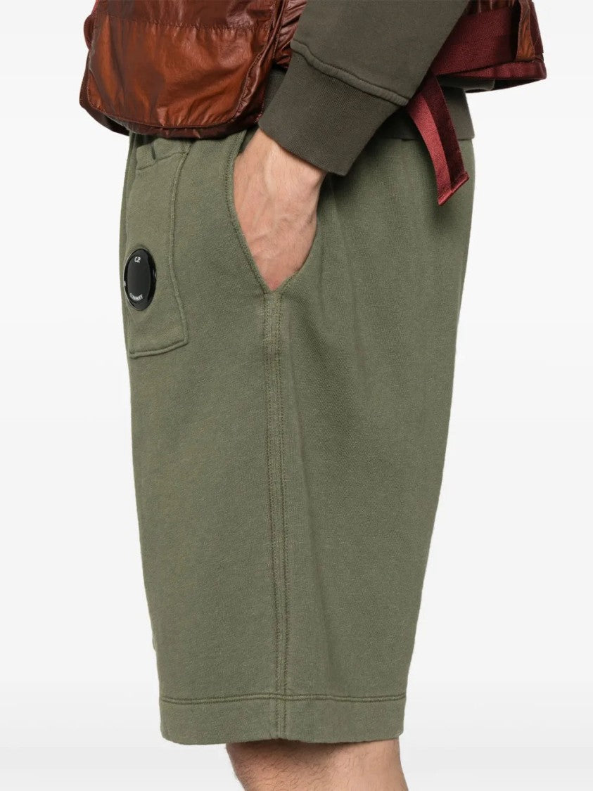C.P. Company Lens-Detail Fleece Cargo Shorts
