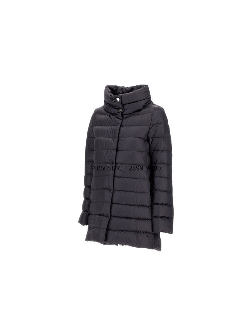 Herno Short Padded Jacket With High Collar And Concealed Zipper
