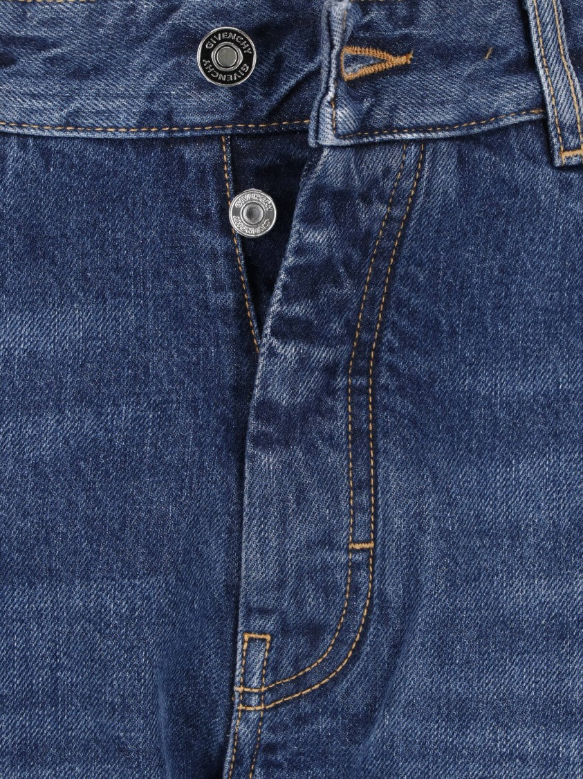 Givenchy Mid-Rise Straight-Leg Jeans With Fading